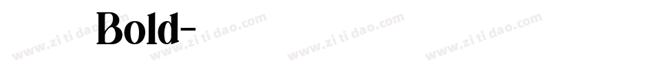 方正金陵 Bold字体转换
